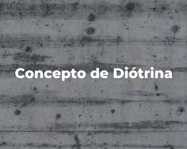 Concepto de Diótrina