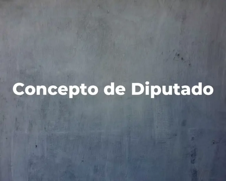 Concepto de Diputado