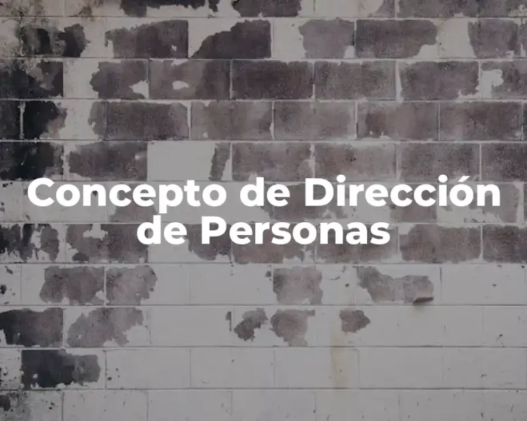 Concepto de Dirección de Personas
