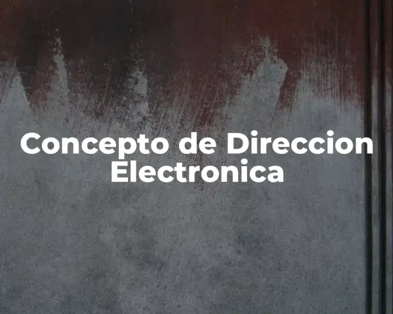 Concepto de Direccion Electronica