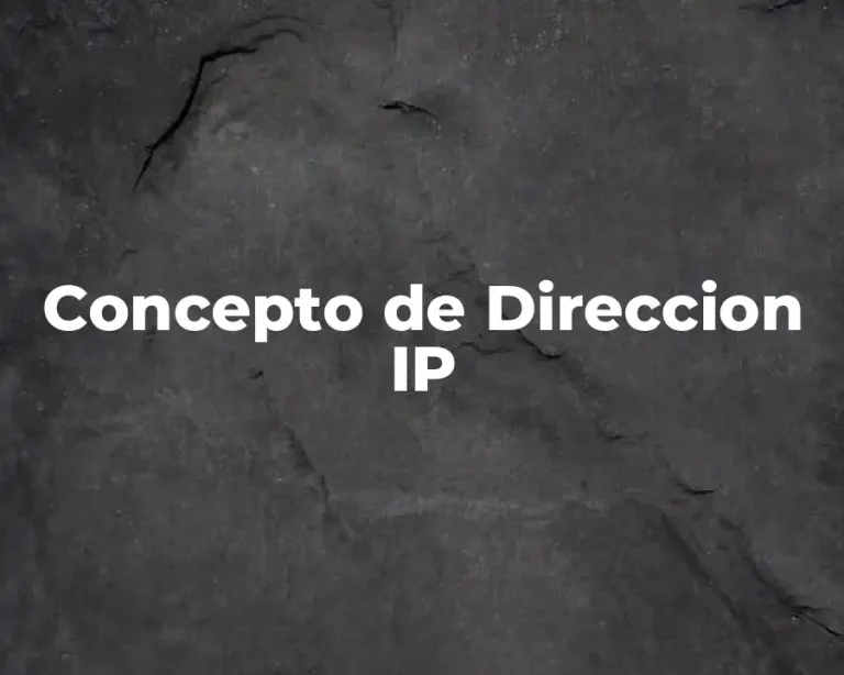 Concepto de Direccion IP