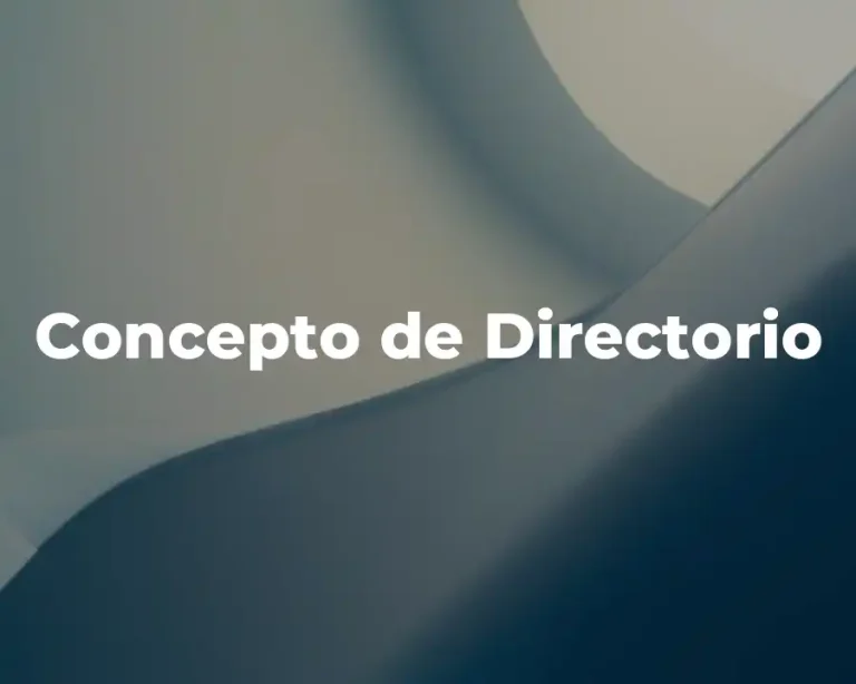 Concepto de Directorio