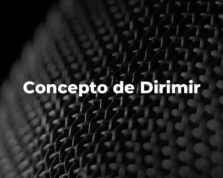 Concepto de Dirimir