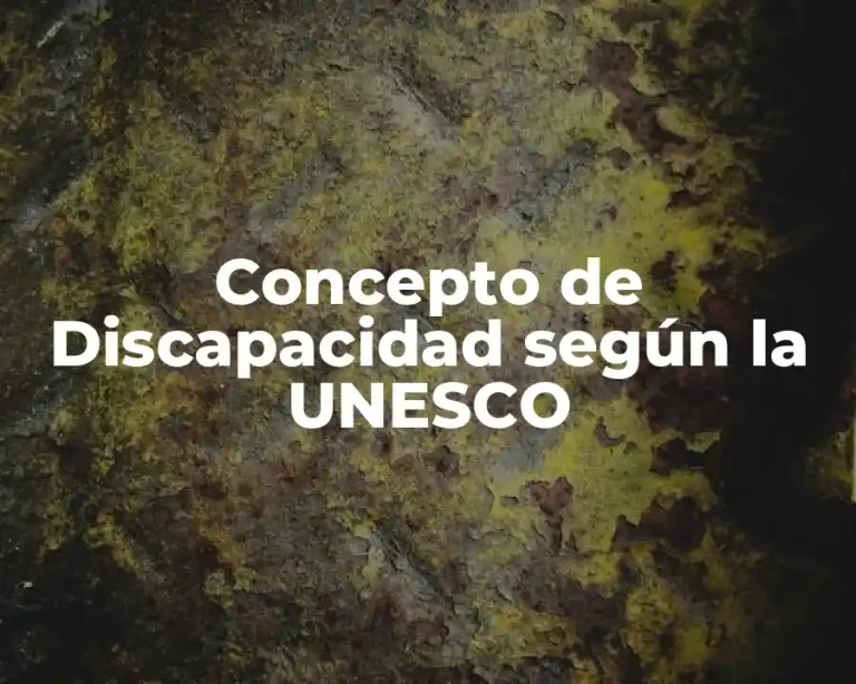 Concepto de Discapacidad según la UNESCO