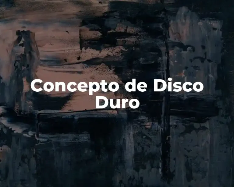 Concepto de Disco Duro