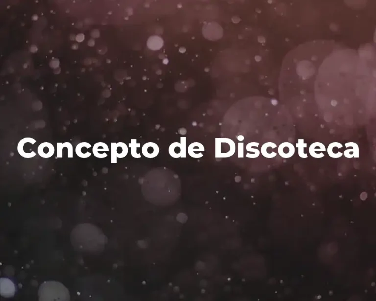 Concepto de Discoteca