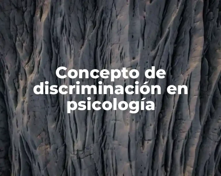 Concepto de discriminación en psicología
