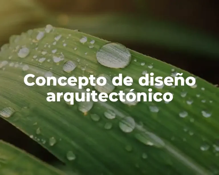 Concepto de diseño arquitectónico