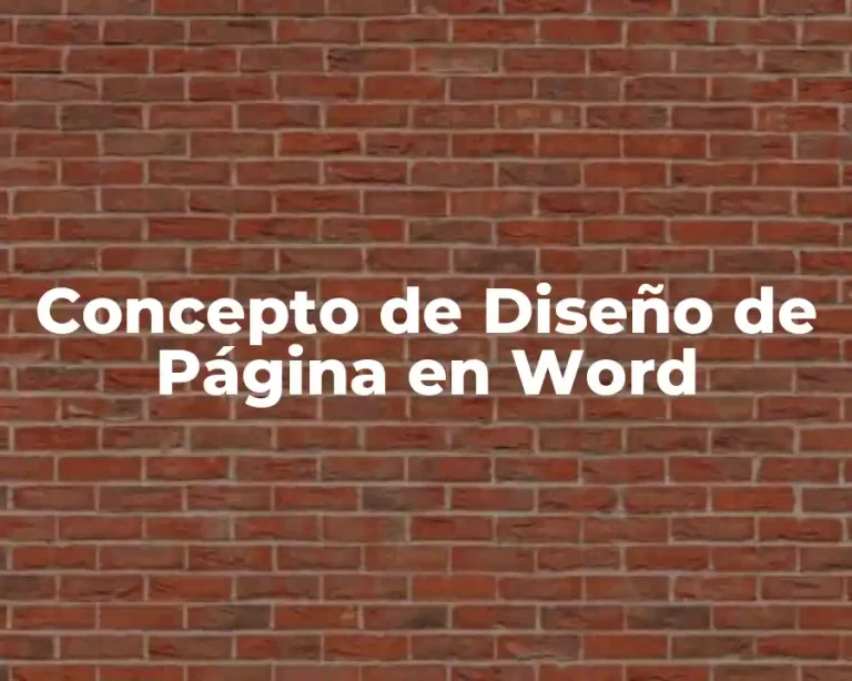 Concepto de Diseño de Página en Word