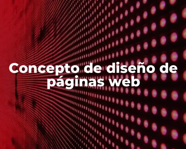 Concepto de diseño de páginas web
