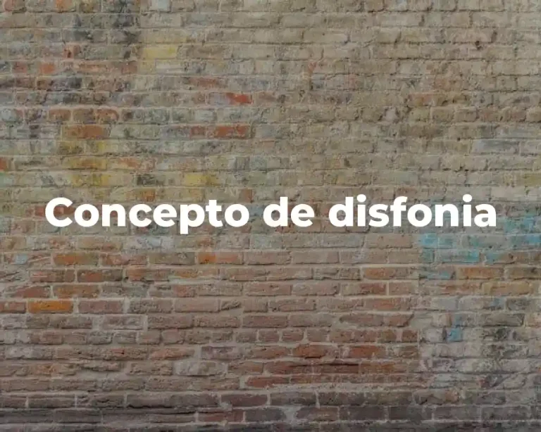 Concepto de disfonia