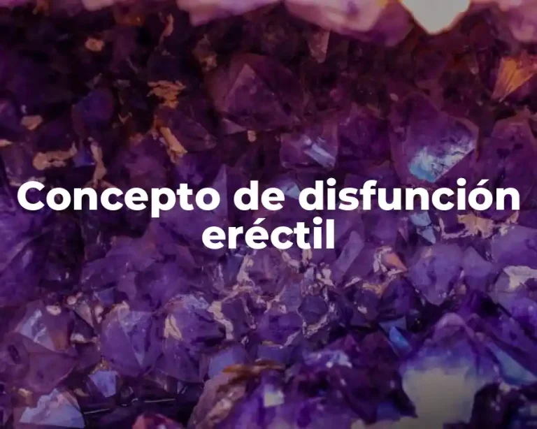 Concepto de disfunción eréctil