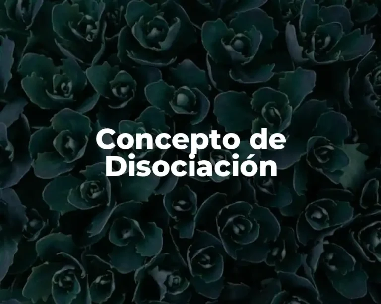 Concepto de Disociación