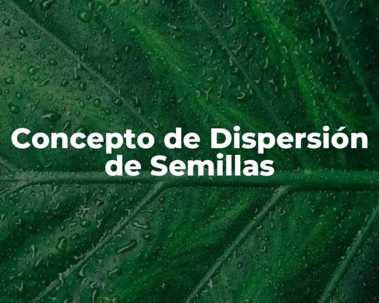 Concepto de Dispersión de Semillas