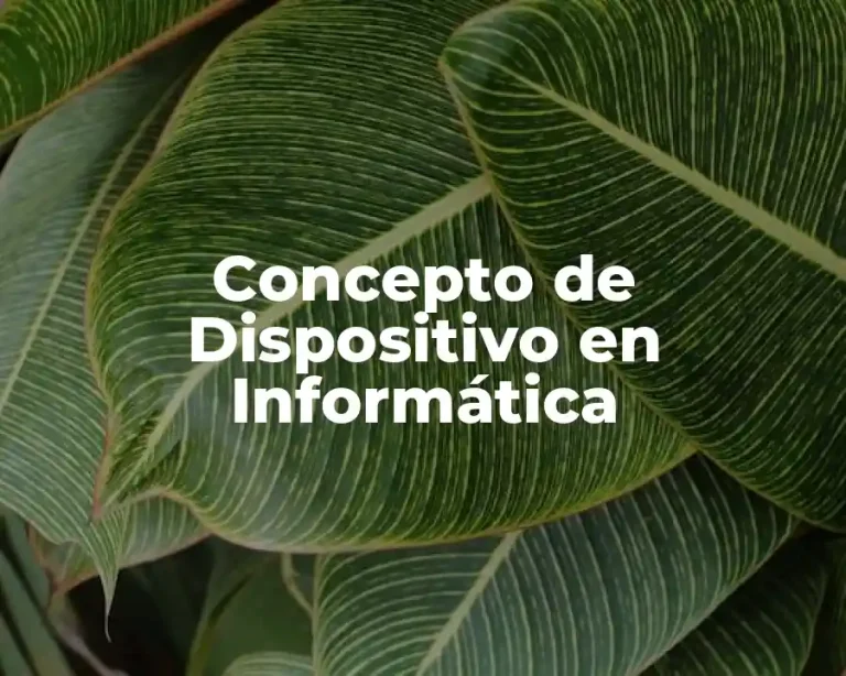 Concepto de Dispositivo en Informática