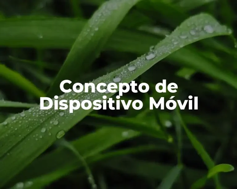 Concepto de Dispositivo Móvil