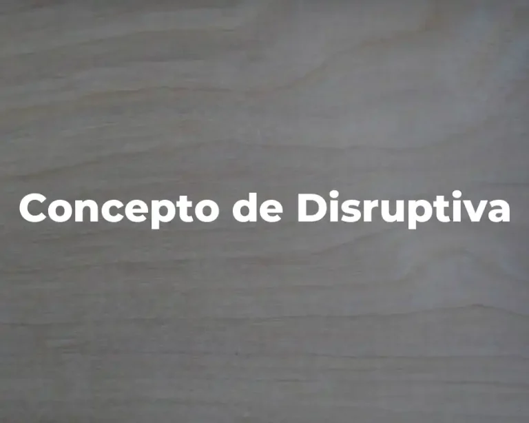 Concepto de Disruptiva
