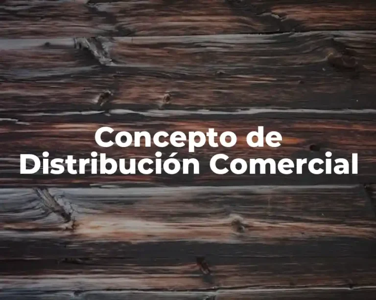Concepto de Distribución Comercial