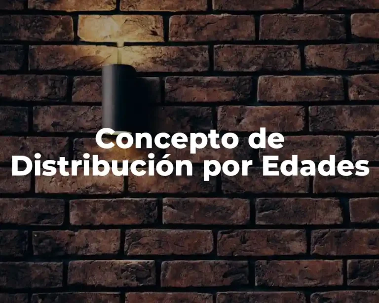 Concepto de Distribución por Edades