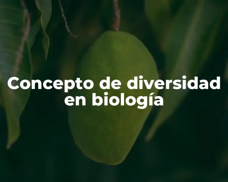 Concepto de diversidad en biología