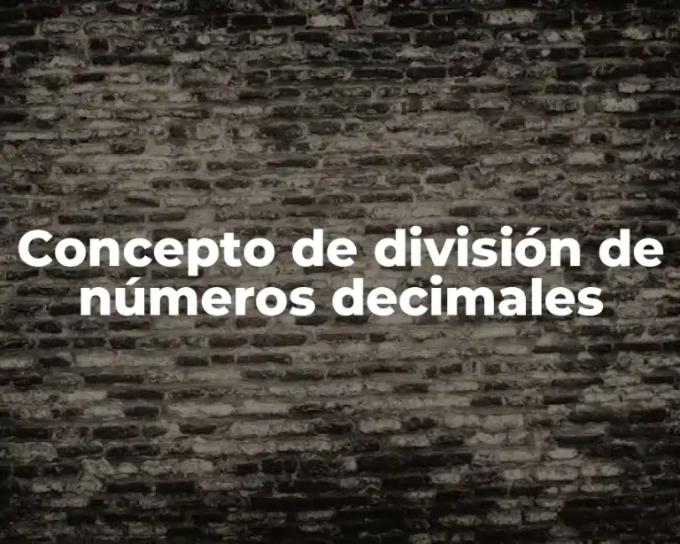 Concepto de división de números decimales