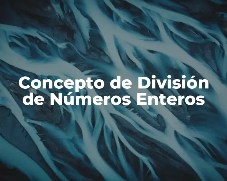 Concepto de División de Números Enteros