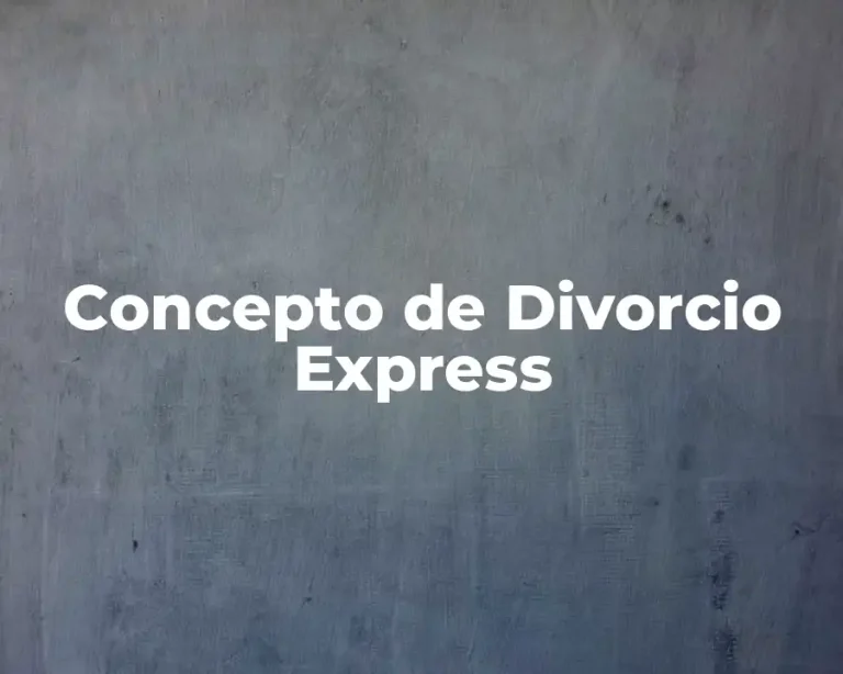 Concepto de Divorcio Express