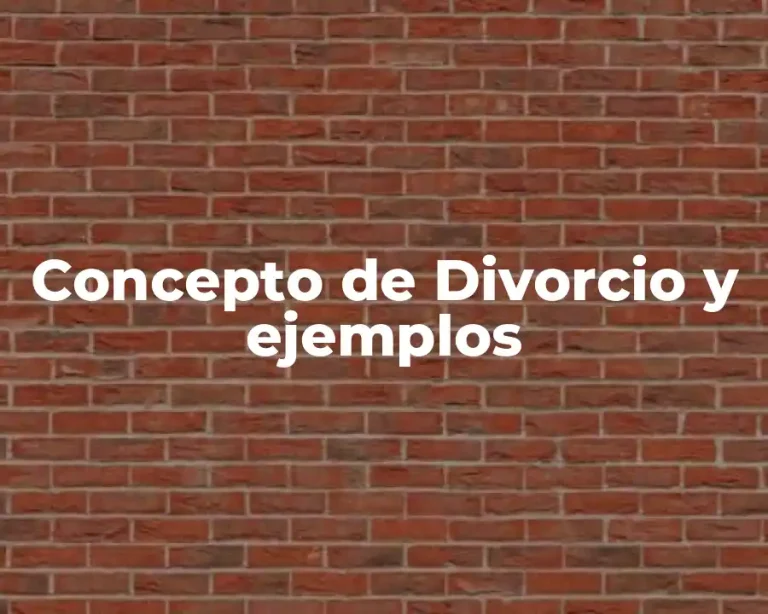 Concepto de Divorcio y ejemplos