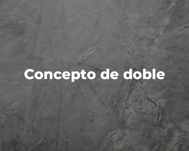 Concepto de doble