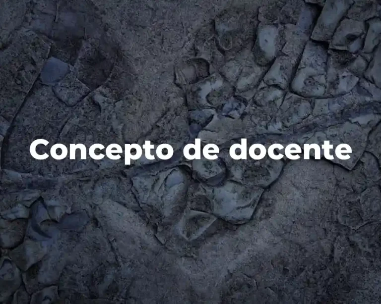 Concepto de docente