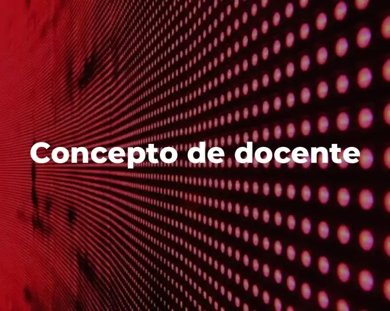 Concepto de docente
