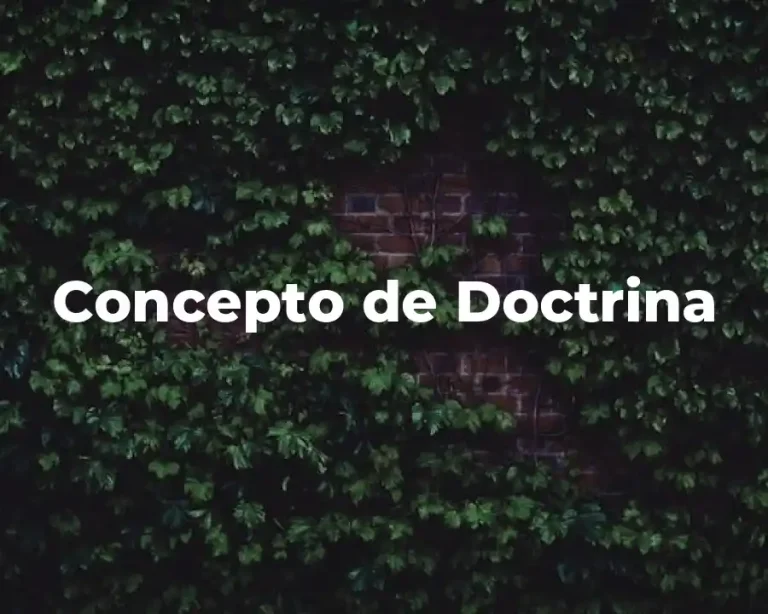 Concepto de Doctrina