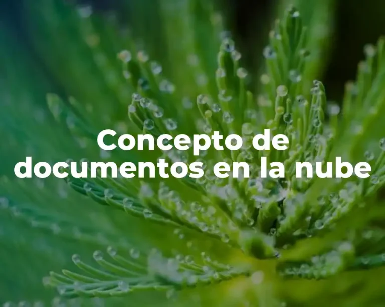 Concepto de documentos en la nube