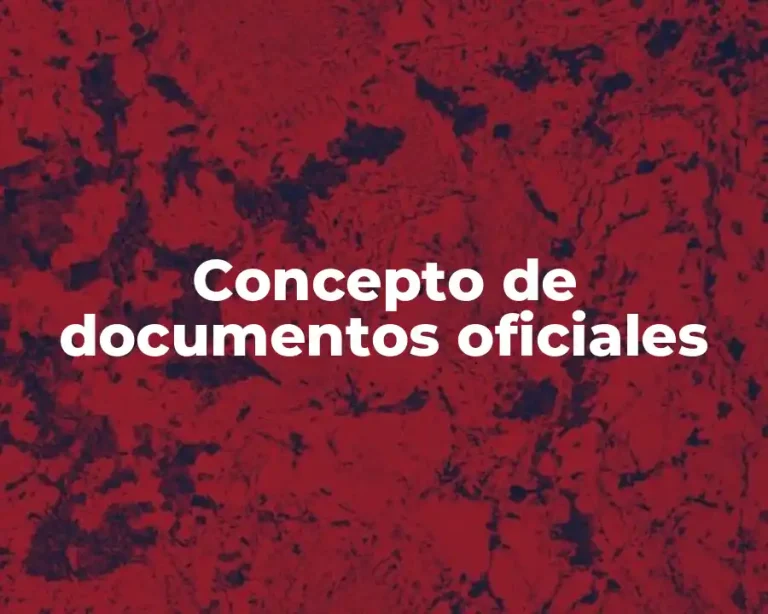 Concepto de documentos oficiales
