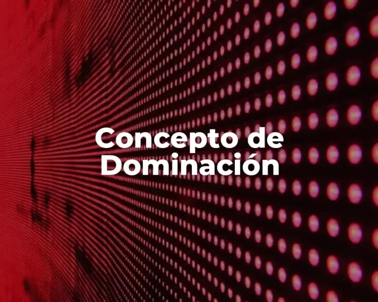 Concepto de Dominación