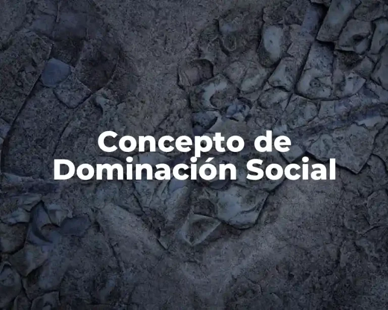 Concepto de Dominación Social