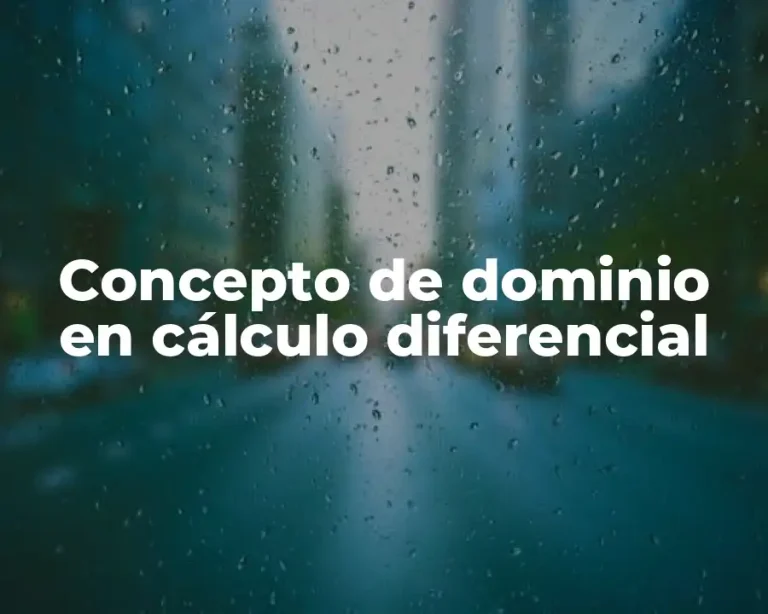 Concepto de dominio en cálculo diferencial