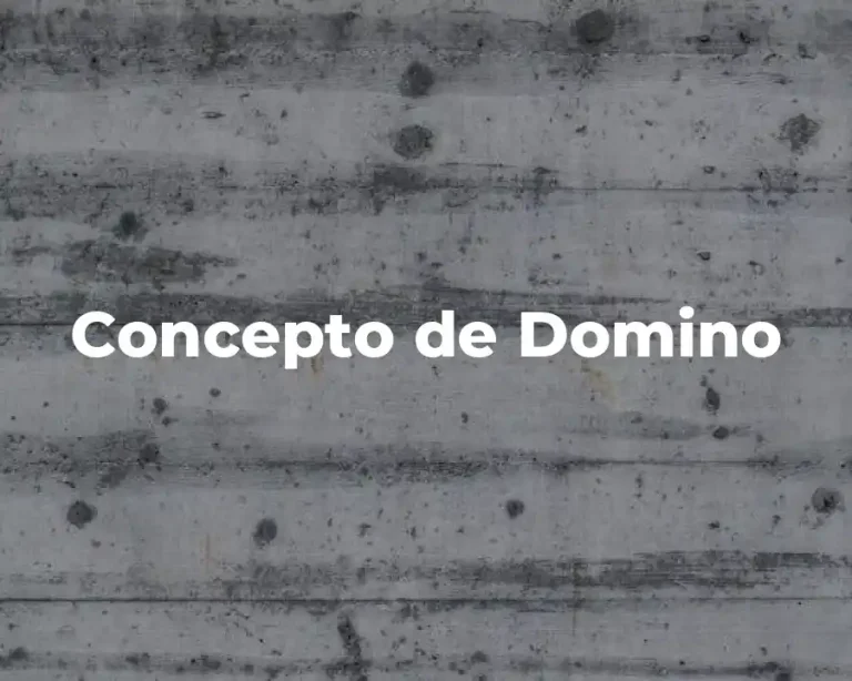 Concepto de Domino