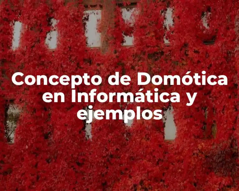 Concepto de Domótica en Informática y ejemplos