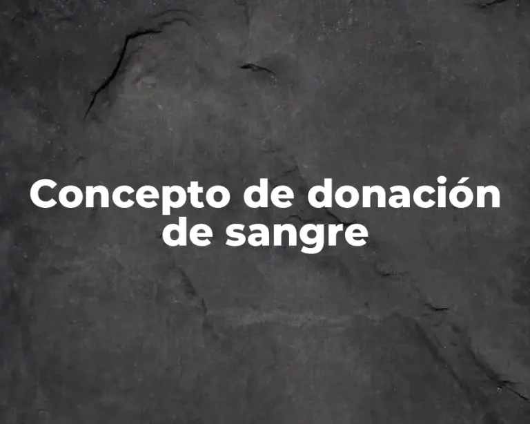 Concepto de donación de sangre