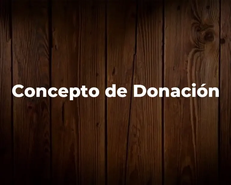 Concepto de Donación
