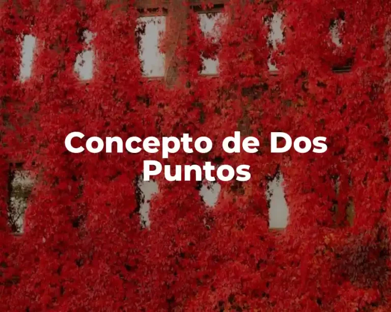 Concepto de Dos Puntos