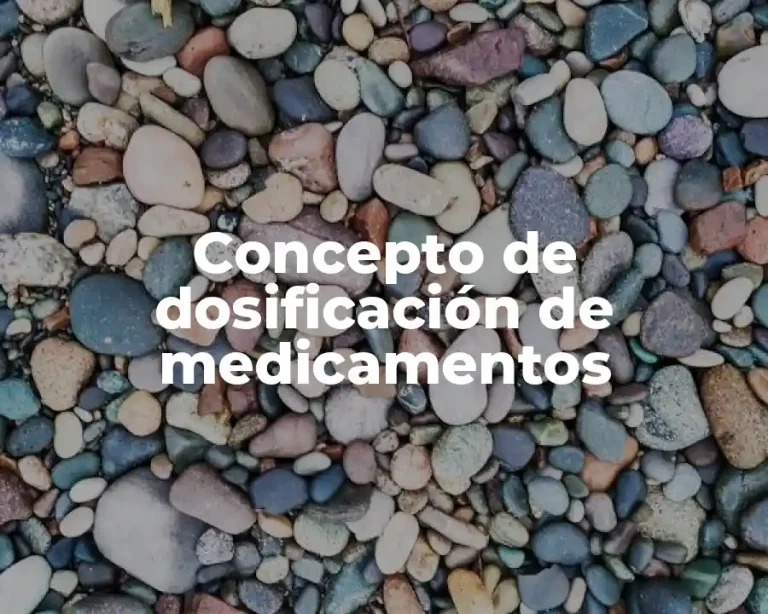 Concepto de dosificación de medicamentos