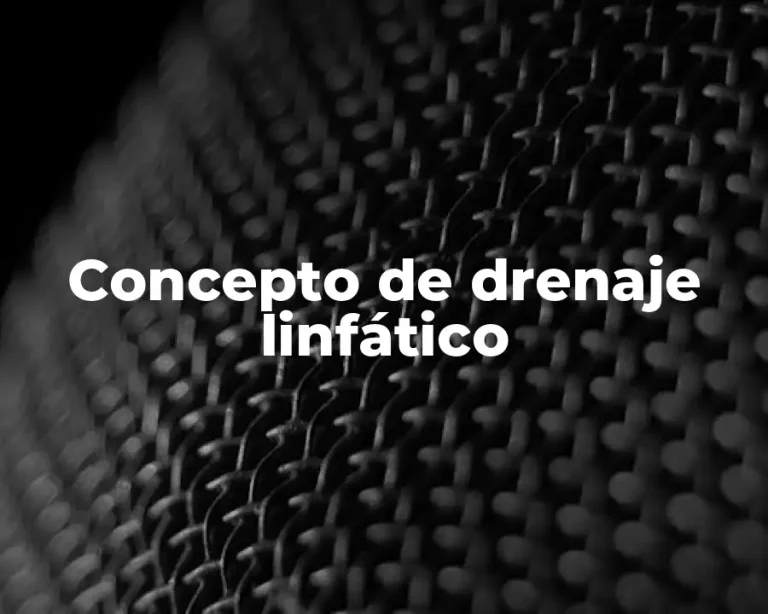 Concepto de drenaje linfático