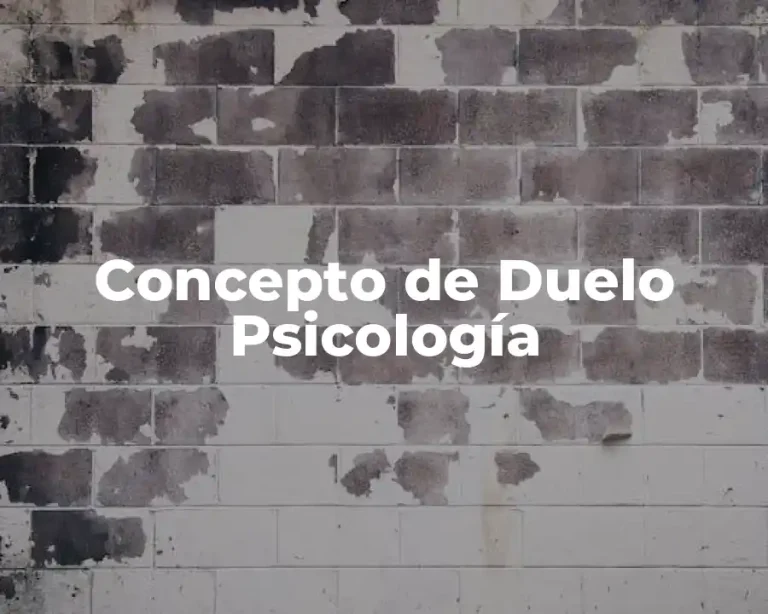 Concepto de Duelo Psicología