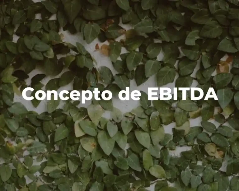 Concepto de EBITDA
