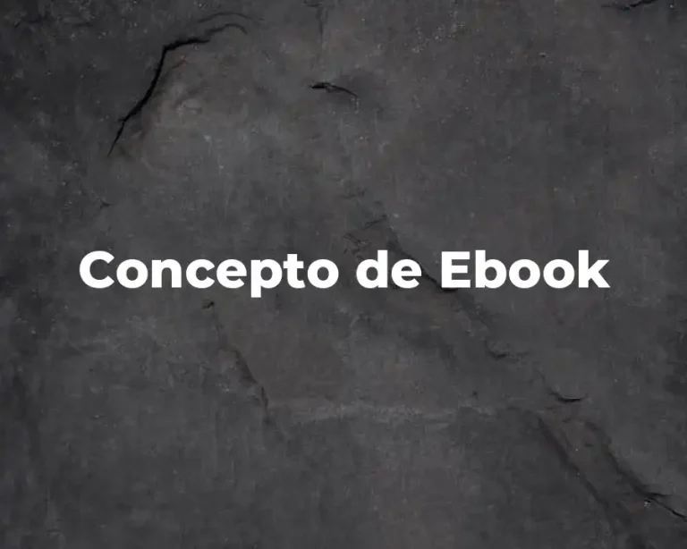 Concepto de Ebook