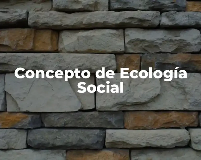 Concepto de Ecología Social