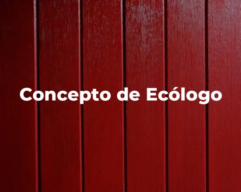 Concepto de Ecólogo