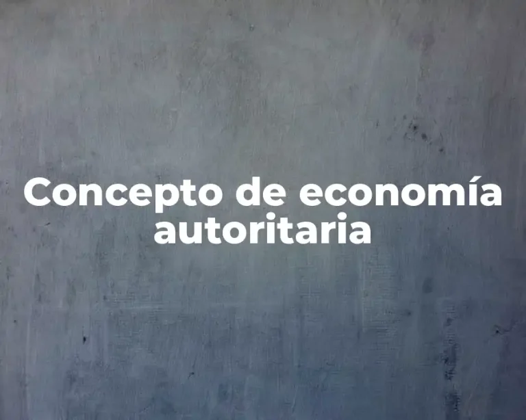 Concepto de economía autoritaria
